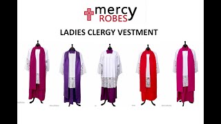 LADIES CLERGY VESTMENT - Red, Fuchsia, Purple, Blue
