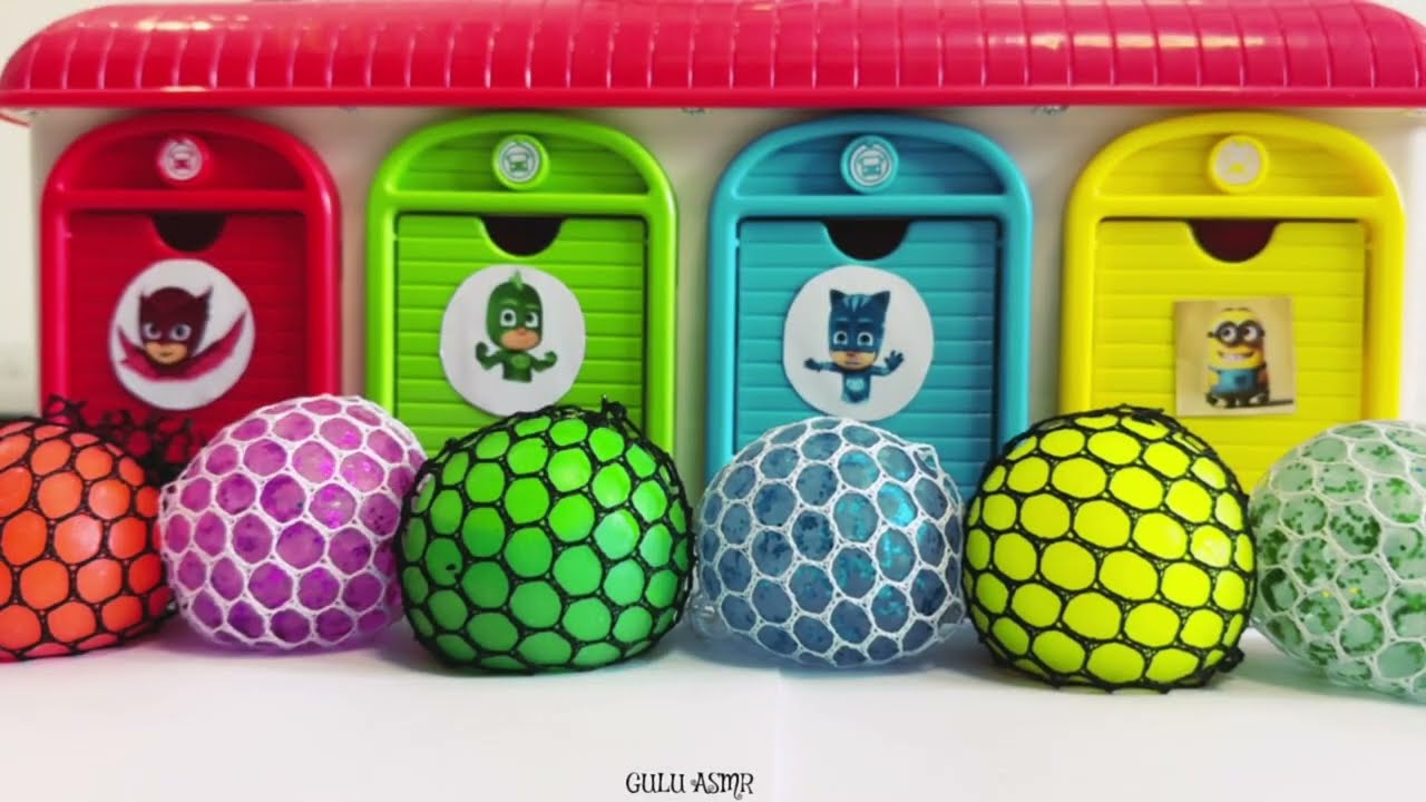 Satisfying Garage | How I Made 4 Color ASMRBalls OF Mixing Rainbow Beads AND CuttingASMR