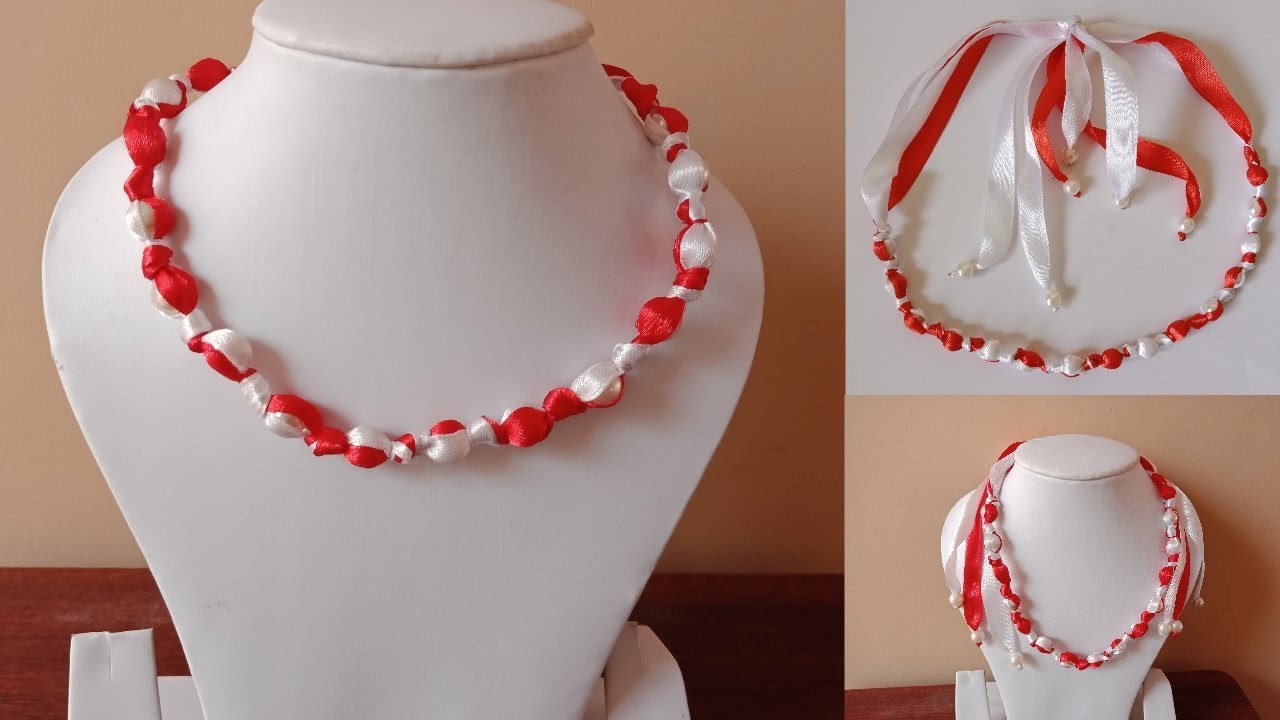 Simple and easy satin ribbon necklace