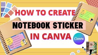 DESIGN YOUR OWN NOTEBOOK📒 STICKERS WITH CANVA / CUTE NOTEBOOK STICKERS✨ (free & easy)
