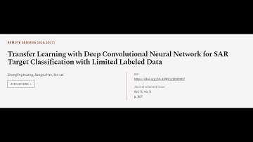 Transfer Learning with Deep Convolutional Neural Network for SAR Target Classificatio... | RTCL.TV