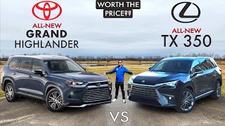 WORTH IT??  2024 Lexus TX vs. 2024 Toyota Grand Highlander: Comparison