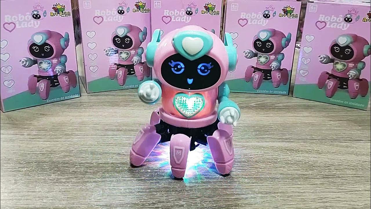 Brinquedo ROBO LADY COM FACE DIGITAL LUZ Robô Cyber Bat Aranha Som