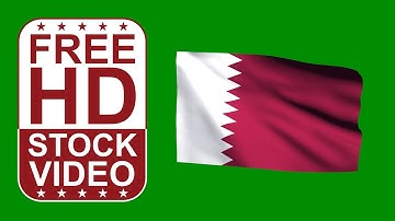 Free Stock Videos – Qatar flag waving on green screen 3D animation