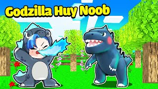 SINH TỐ BẤT NGỜ KHI HUY NOOB LÀ GODZILLA CUTE TRONG MINECRAFT*HUY NOOB LÀ BÉ GODZILLA CUTE 🦕🐱‍🐉