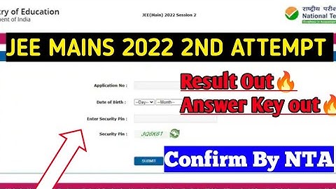 JEE MAINS 2022 2ND ATTEMPT RESULT OUT|ANSWER KEY OUT|NTA LATEST NEWS|MARKS VS RANK|CUT OFF