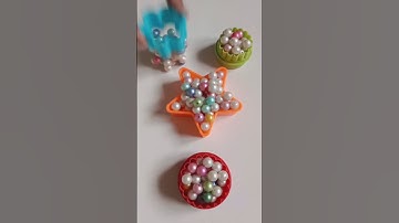 Colourful pearls Reverse mirror|cutter flower and star set|moti Reverse Satisfying|beads reverse