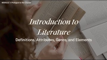 MODULE 1  Introduction to Literature   Video Presentation