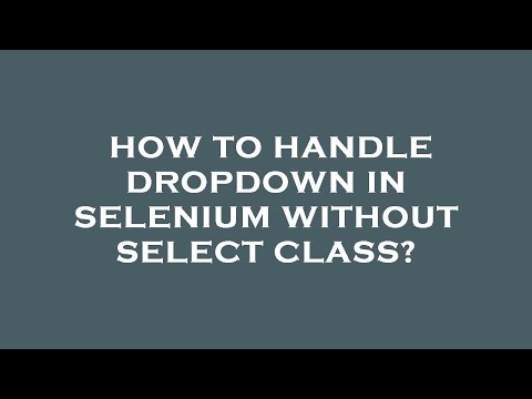 How to handle