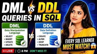 🔴 DML vs DDL in SQL: The Difference That Confuses Every Beginner! 😱