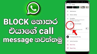 stop whatsapp calls and messages without blocking | whatsapp secret and tips sinhala