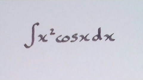 Integral of x^2 cos x || Integration by parts