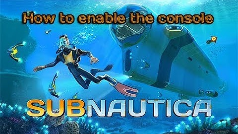 Subnautica - How to enable to console for codes (Cheats)