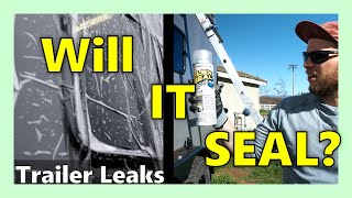 Considering a CARGO TRAILER Conversion? Prepare for leaks. (FLEX SEAL spray testing)
