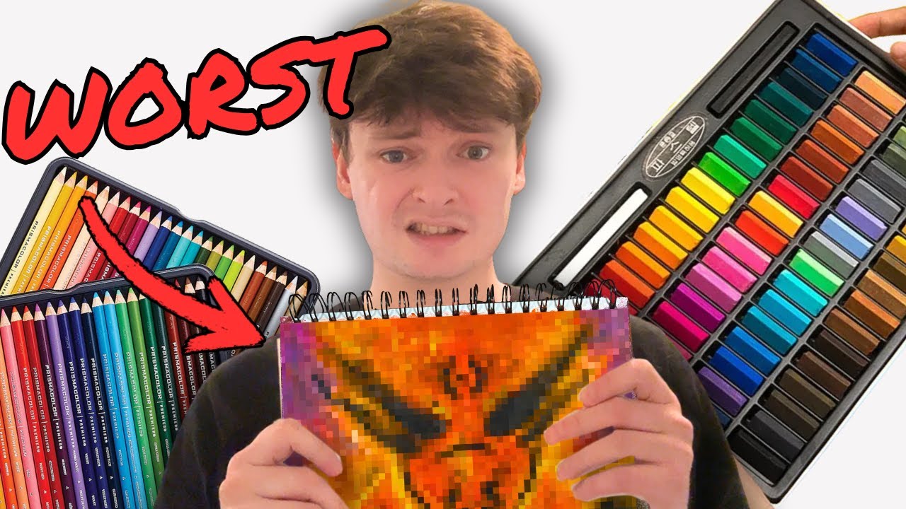 Poor Items Drawing I Tried Drawing With the WORST Art Supplies... - YouTube