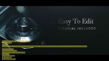 Cinematic Title Sequence | After Effects Template | VideoHive 21830510