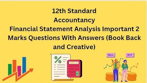 TN 12th Accountancy Financial Statement Analysis Important 2 Marks Questions With Answers Book Back