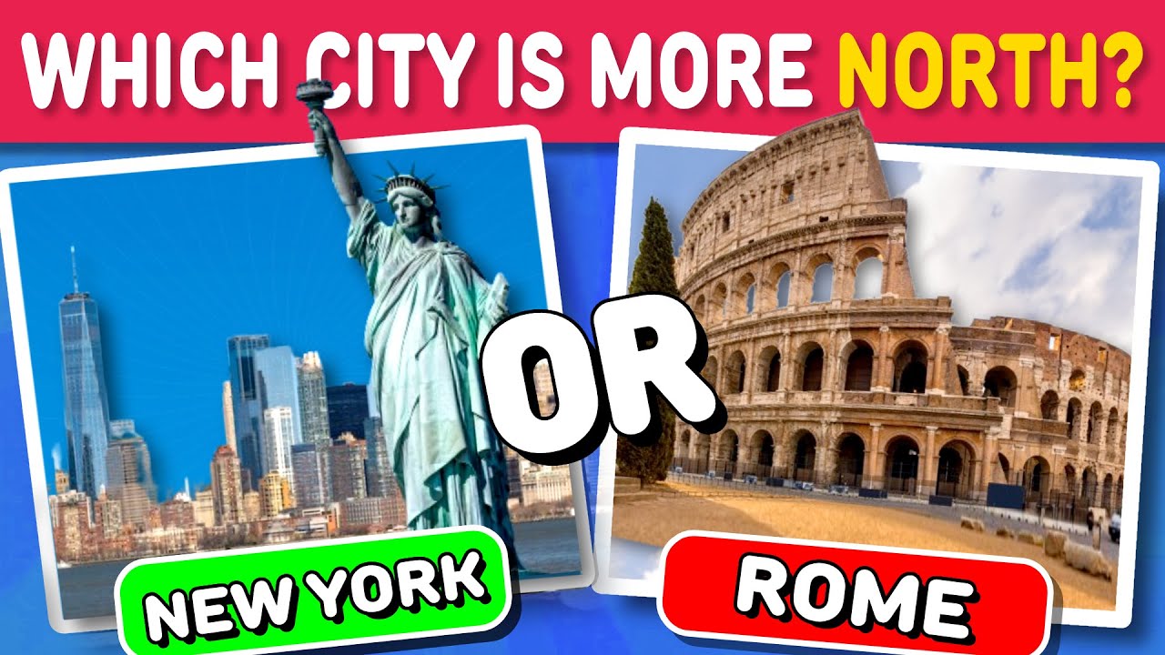 WHICH CITY IS FURTHER NORTH? 🌎 🤯 | Geography Quiz