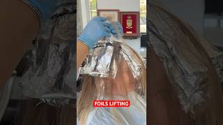 FOILS LONG HAIR HIGHLIGHTS EASY LIFTING✨ #hairhighlights #hairbleach #hairhacks #haircolor #longhair