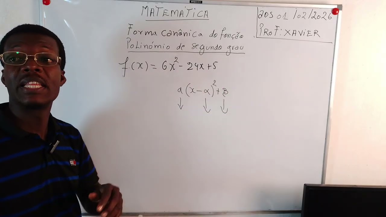 Resolver a função de segundo grau segundo a forma canónica.