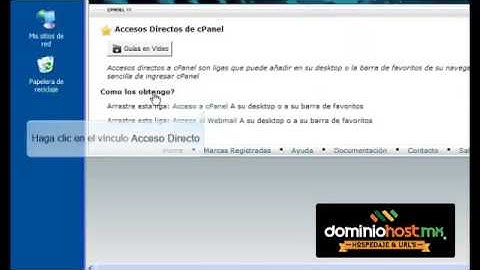 Cómo Crear un Acceso Directo a cPanel y Webmail