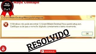 O Windows Nao Pode Encontrar Setup.exe Codex Resolvido Sem Programa