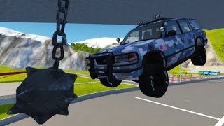 Destroying Cars With Wrecking Ball BeamNG.drive screenshot 2