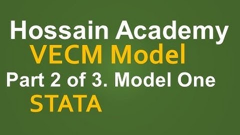 VECM. Model One. Part 2 of 3. STATA
