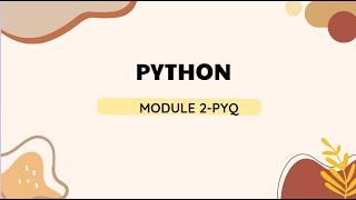 Python CST362 Module 2 -10 Mark PYQ Mean finding without using function