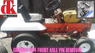 Gravely 424 PTO shaft & front axle pin removal!