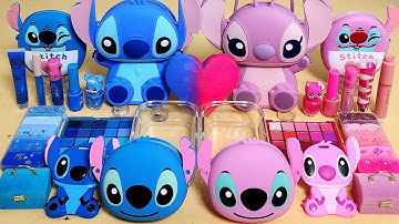 ASMR Stitch vs Engel Slime Mixing Random Into Slime! Satisfying Slime#ASMR#Slime#satisfying