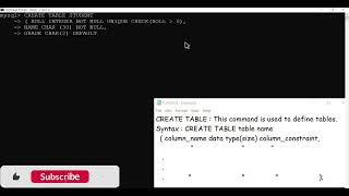 How to Create Table with Constraints in MySQL | SQL | Oracle