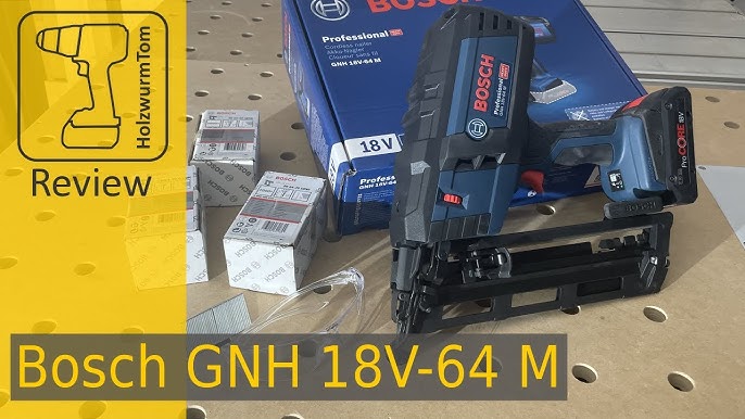 Bosch Professional 0601481101 GNH 18V-64 Professional Accu Bradtacker 16G  18V excl batteries and charger in L-Boxx