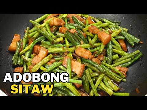 ADOBONG SITAW RECIPE w/ Pork Belly | Siguradong Mapaparami ang Kain mo Pag Ganito Kasarap ang Sitaw