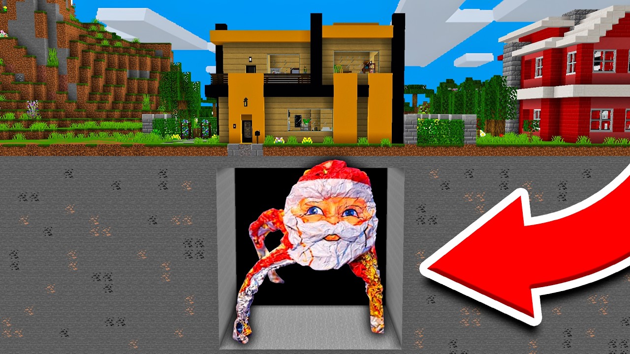 Aparece GOO GOO GAGA GIGANTE Debajo de MI CASA en MINECRAFT 😱