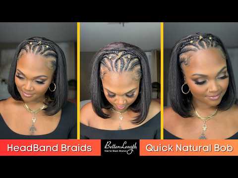 No Glue, No Sew Headband Braids! | Ft. Blowout Bob Half Wig | BetterLength | VandyVanity