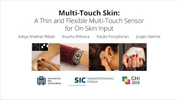 Multi-Touch Skin: A Thin and Flexible Multi-Touch Sensor for On-Skin Input