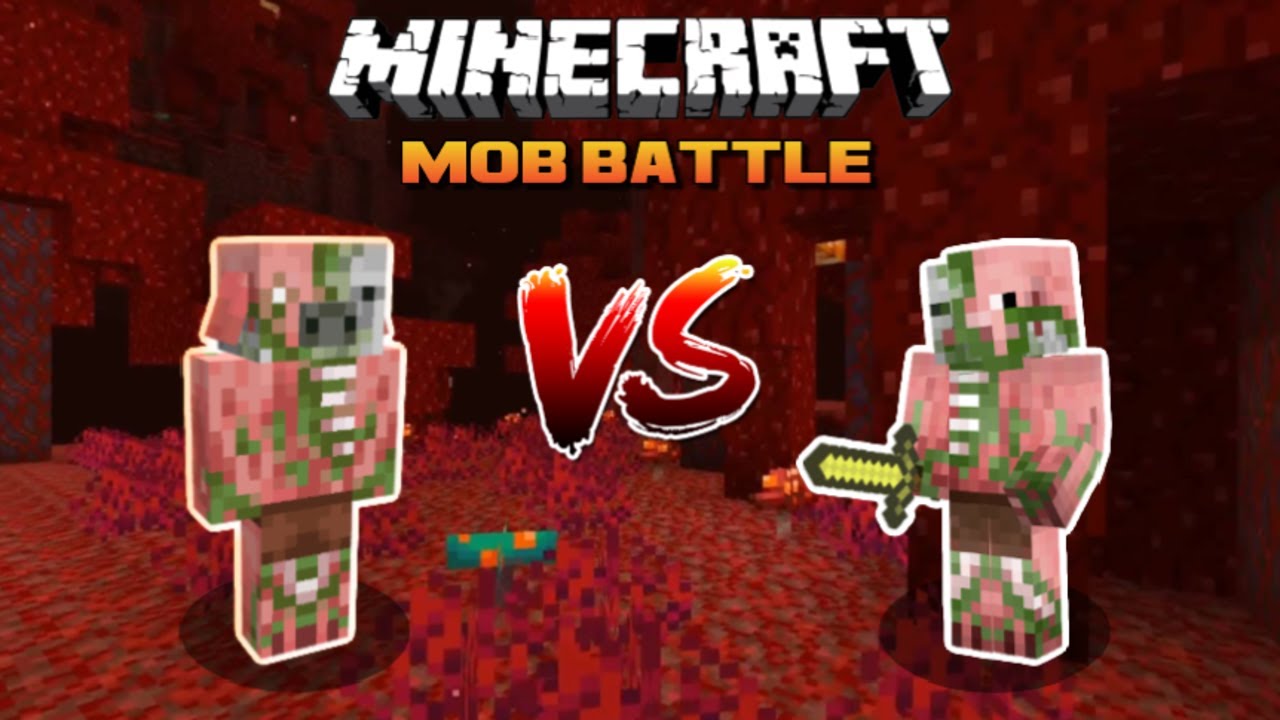 Minecraft Zombified Piglin Vs Zombie Pigmen Mob Battles Youtube