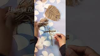 Amazing jute rope leaf craft #shorts #short #shortsvideo