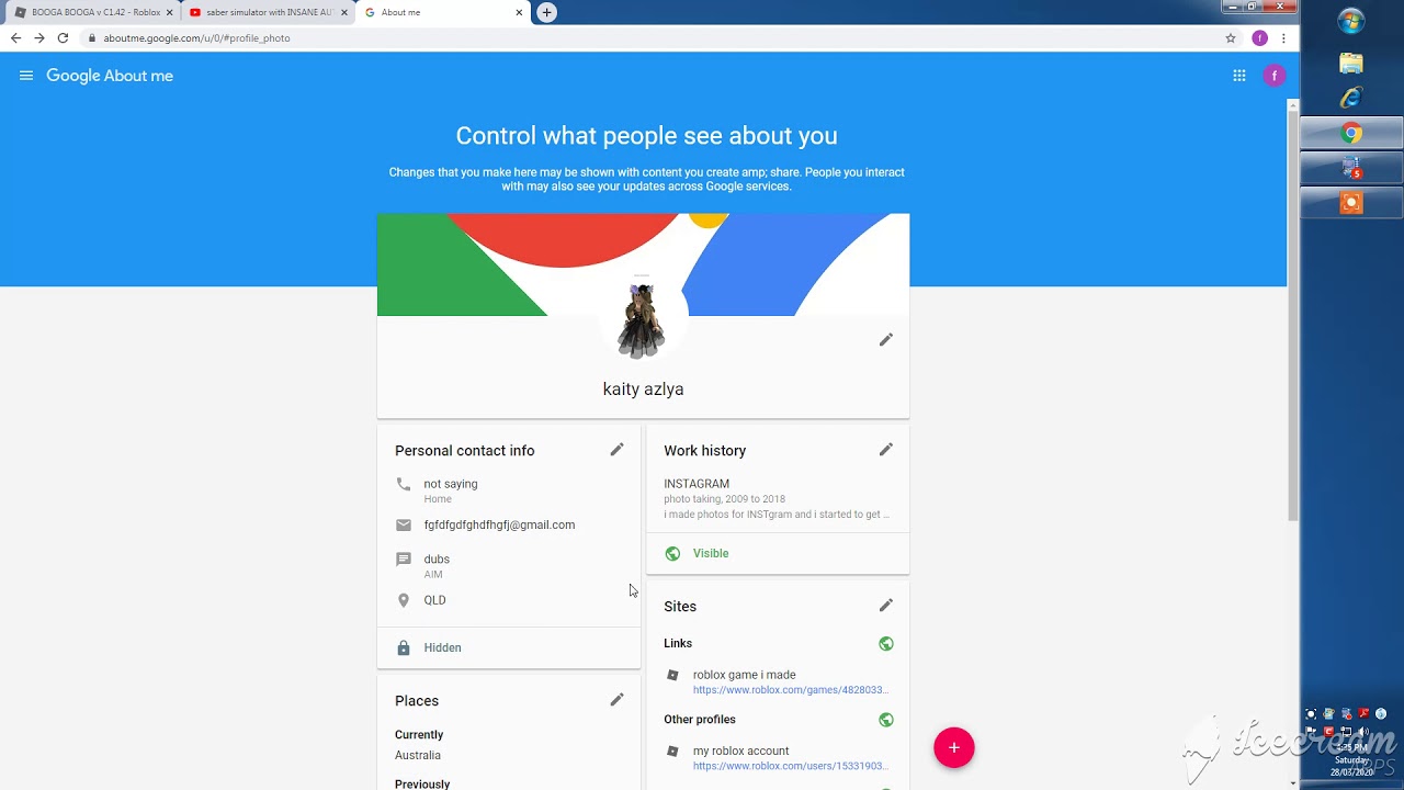 my back round and some of my sad info. go check disc