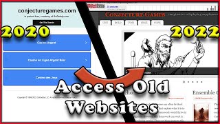 How to Access Old Websites | Viewing Zach Best's Defunct Website (conjecturegames.com) in 2022