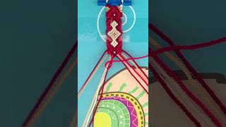 Chevron Friendship Bracelet Tutorial [CC]//Bigginers Friendly - Bracelet Making DIY #shorts