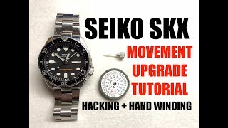 SEIKO SKX HACKING + HAND WINDING MOD TUTORIAL - MOVEMENT UPGRADE - YouTube