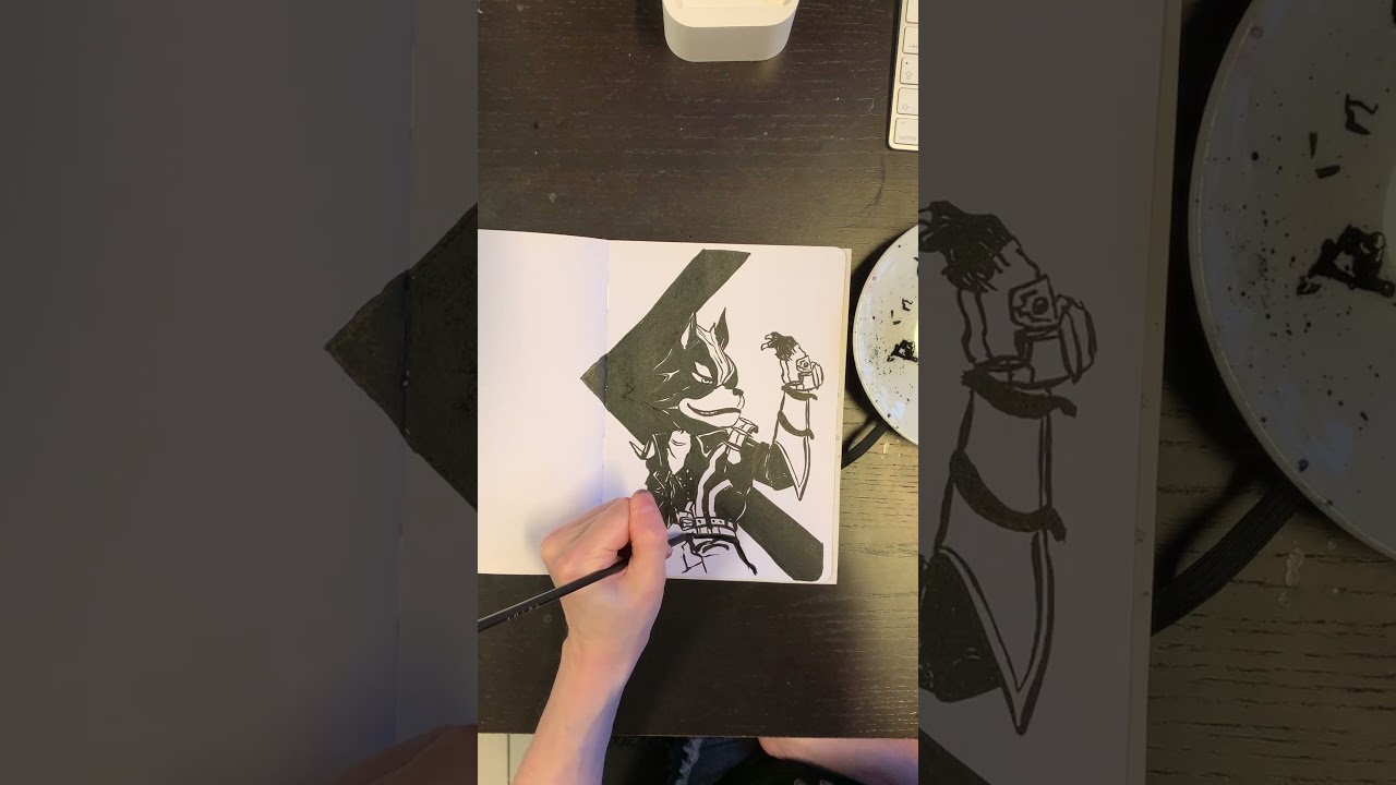 Wolf O'Donnell | Star Fox fanart | No pencil challenge