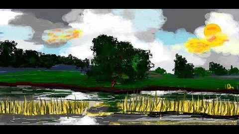 MS Paint Landscape Study: Timelapse||Learn How to Paint on MS Paint / Full Paint Along Tutorial