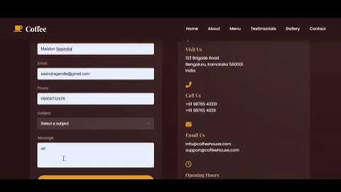 ☕ Coffee Website Design Using HTML, CSS & JavaScript | Responsive & Animated Landing Page 🎨💻