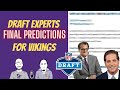 NFL Draft Experts FINAL Vikings Predictions for the 2023 NFL Draft