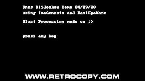 SNES Slideshow Demo (Sega Genesis / Mega Drive) Intro