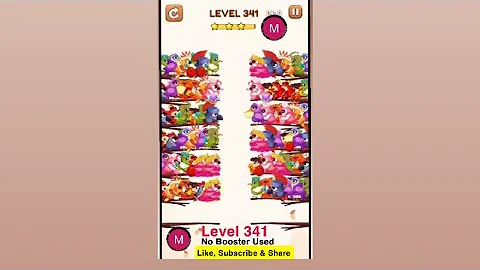 #bird #sort 2 #color #puzzle #level 341 #birdsort #colour #gaming #viral #trending #shorts #solution