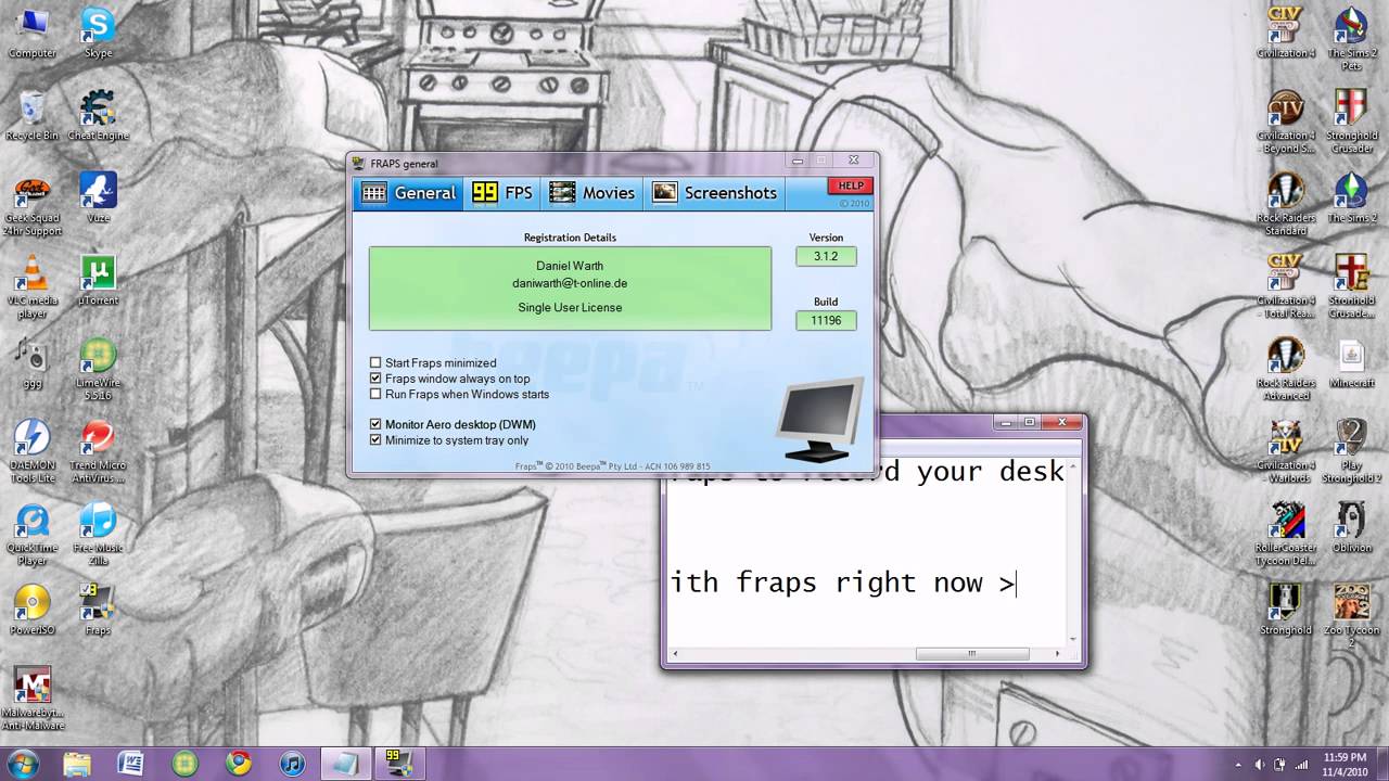 fraps doesn t record fraps doesn t record